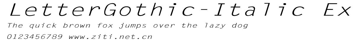 LetterGothic-Italic Ex.ttf字體轉換器圖片