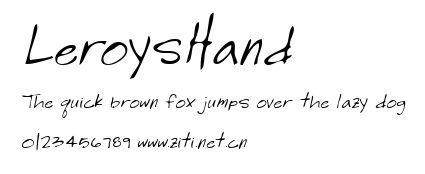 LeroysHand.ttf字體轉換器圖片