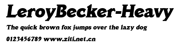 LeroyBecker-Heavy.ttf字體轉換器圖片
