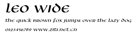 Leo Wide.ttf字體轉換器圖片
