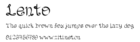 Lento.ttf字體轉換器圖片