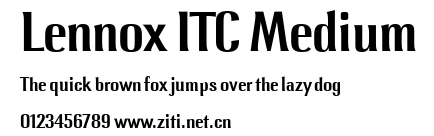 Lennox ITC Medium.ttf字體轉換器圖片