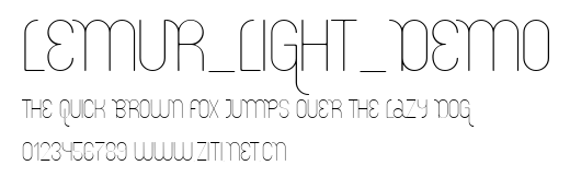 Lemur_Light_DEMO.ttf字體轉換器圖片