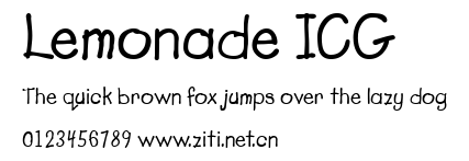 Lemonade ICG.ttf字體轉換器圖片