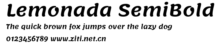 Lemonada SemiBold.ttf字體轉換器圖片