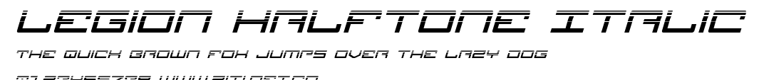 Legion Halftone Italic.ttf字體轉換器圖片