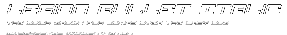 Legion Bullet Italic.ttf字體轉換器圖片