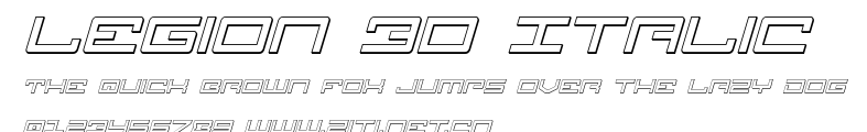Legion 3D Italic.ttf字體轉換器圖片