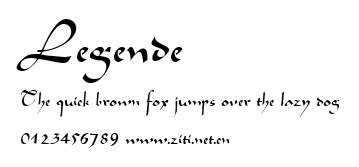 Legende.ttf字體轉換器圖片
