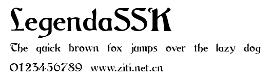 LegendaSSK.ttf字體轉換器圖片