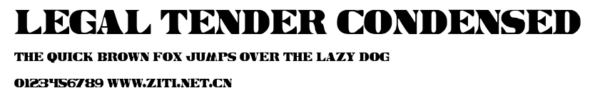 Legal Tender Condensed.ttf字體轉換器圖片
