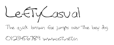 LeftyCasual.ttf字體轉換器圖片