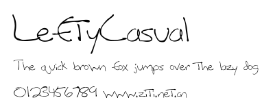 LeftyCasual.ttf字體轉換器圖片