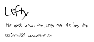 Lefty.ttf字體轉換器圖片