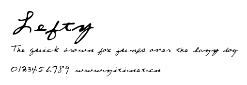 Lefty.ttf字體轉換器圖片