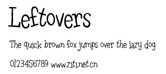 Leftovers.ttf字體轉換器圖片