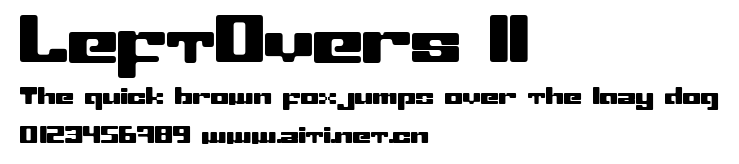 LeftOvers II.ttf字體轉換器圖片