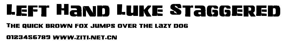 Left Hand Luke Staggered.ttf字體轉換器圖片