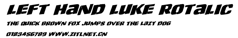 Left Hand Luke Rotalic.ttf字體轉換器圖片