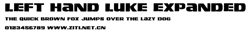 Left Hand Luke Expanded.ttf字體轉換器圖片