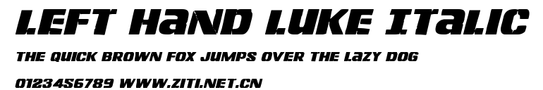 Left Hand Luke Italic.ttf字體轉換器圖片