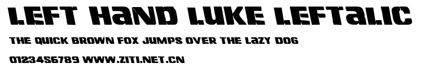 Left Hand Luke Leftalic.ttf字體轉換器圖片