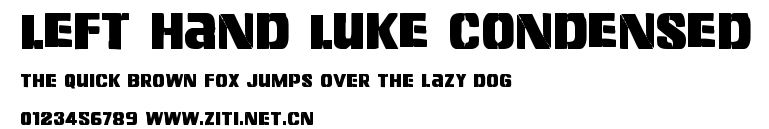 Left Hand Luke Condensed.ttf字體轉換器圖片