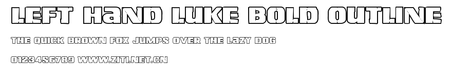 Left Hand Luke Bold Outline.ttf字體轉換器圖片