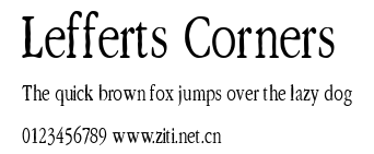 Lefferts Corners.ttf字體轉換器圖片