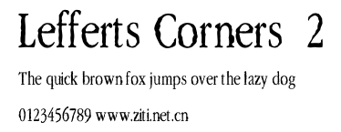 Lefferts Corners 2.ttf字體轉換器圖片
