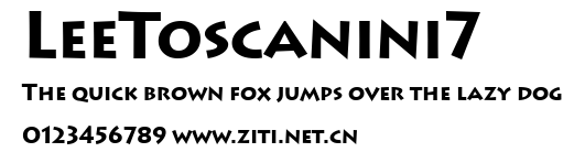 LeeToscanini7.ttf字體轉換器圖片
