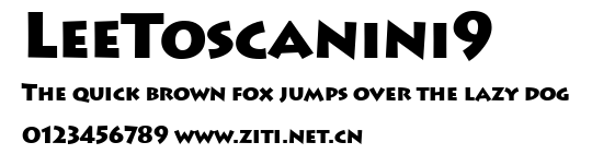 LeeToscanini9.ttf字體轉換器圖片