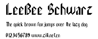 LeeBee Schwarz.ttf字體轉換器圖片