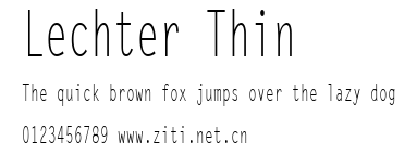 Lechter Thin.ttf字體轉換器圖片