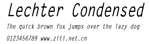 Lechter Condensed.ttf字體轉換器圖片