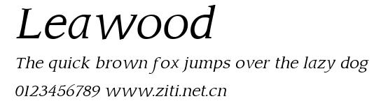 Leawood.ttf字體轉換器圖片