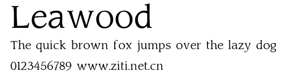 Leawood.ttf字體轉換器圖片