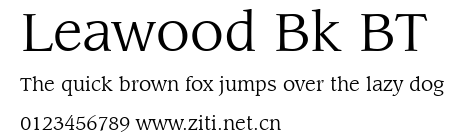 Leawood Bk BT.ttf字體轉換器圖片