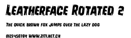 Leatherface Rotated 2.ttf字體轉換器圖片