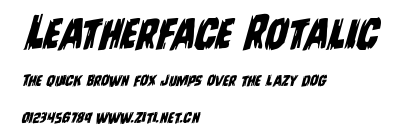 Leatherface Rotalic.ttf字體轉換器圖片