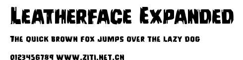 Leatherface Expanded.ttf字體轉換器圖片