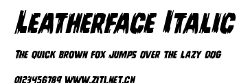 Leatherface Italic.ttf字體轉換器圖片