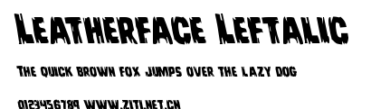 Leatherface Leftalic.ttf字體轉換器圖片