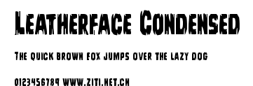 Leatherface Condensed.ttf字體轉換器圖片