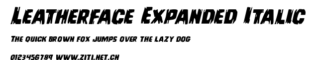 Leatherface Expanded Italic.ttf字體轉換器圖片