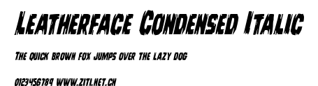 Leatherface Condensed Italic.ttf字體轉換器圖片