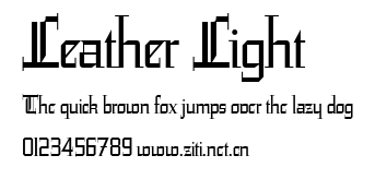 Leather Light.ttf字體轉換器圖片