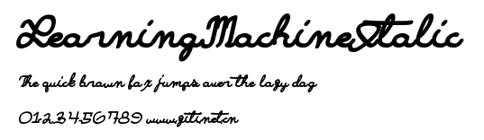 LearningMachineItalic.ttf字體轉換器圖片