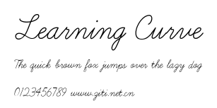 Learning Curve.ttf字體轉換器圖片