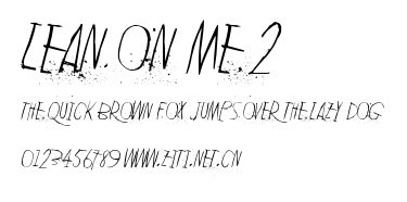 Lean on me 2.ttf字體轉換器圖片